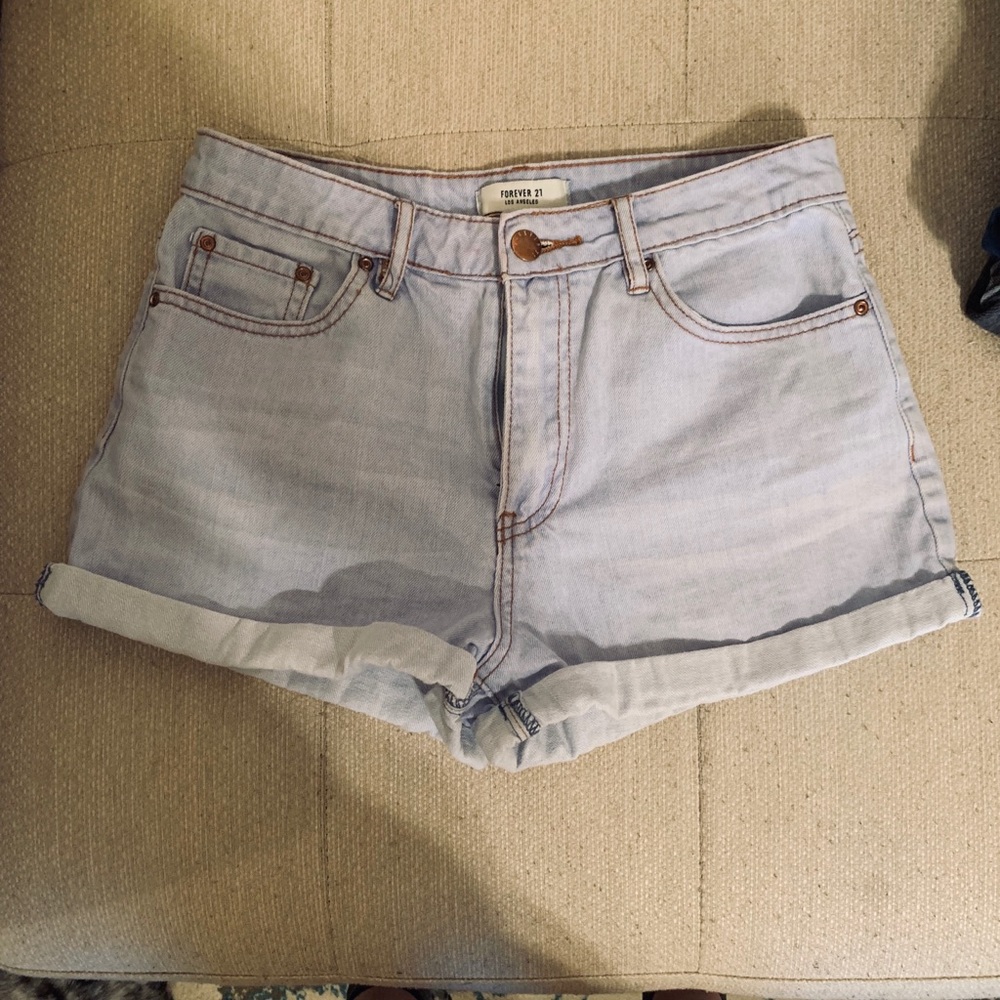 High Wasted Blue jean shorts